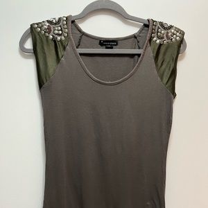 F21 Green Sleeveless Sequins Top
